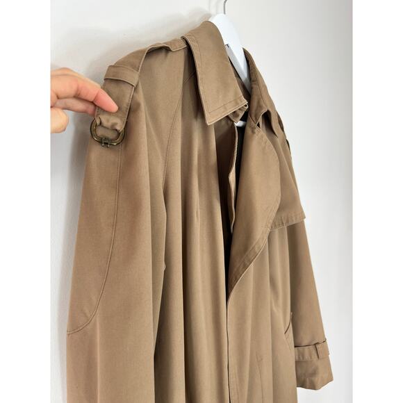 Etienne Aigner Vintage Long Brown Luxury Trench Coat 1970s - Picture 6 of 14